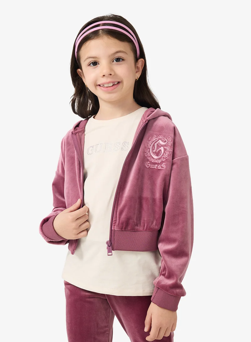 جس سويت شيرت أطفال بياقة مستديرة بطبعة جرافيك